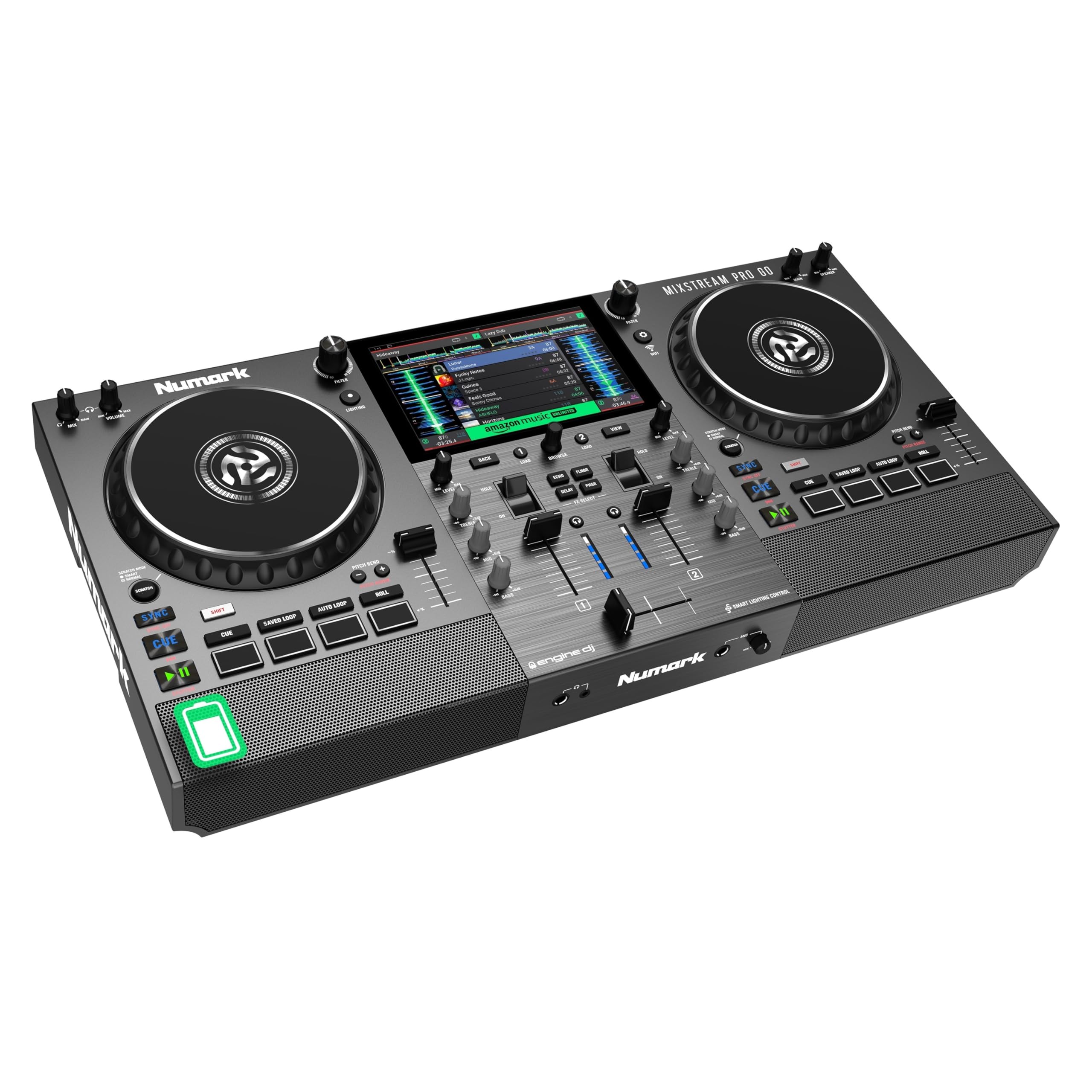 Numark Mixstream Pro Go akkubetrieben